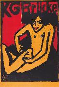 Ernst Ludwig Kirchner KG Brucke (Ausstellungsplakat der Galerie Arnold in Dresden) oil painting artist